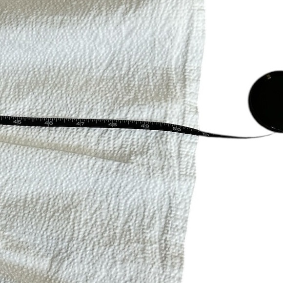 Faherty Marina Seersucker Maxi Dress White, Tiered Boho Maxi Dress, Size Small - Picture 8 of 11